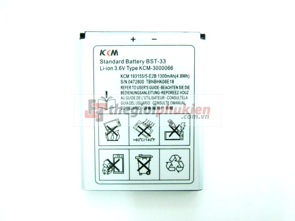 Pin Sony Ericsion KCM BST-33